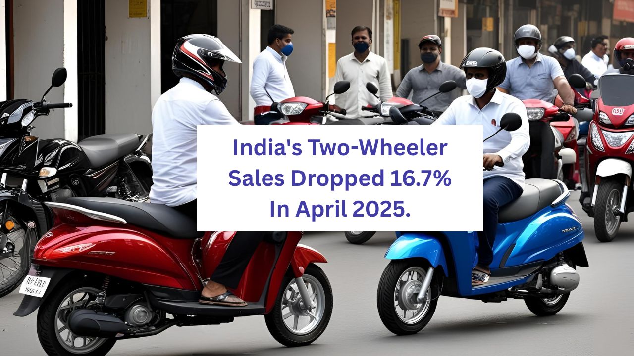 India's Two-Wheeler Sales Dropped 16.7% In April 2025.  